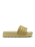PUMA 400679 02 KARMEN SLIDE PUFFY WNS AQUA PUMA GOLD LIGHT SAND SLIPPERS