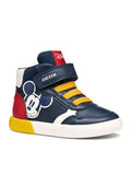 GEOX B561NB 000BC C0735 B GISLY BOY B SYNT LEA NAVY/RED BOOTIE DISNEY