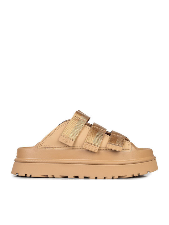 UGG 1167430 W GOLDENGLOW SLIDE DND ΜΠΕΖ  FLATFORMS