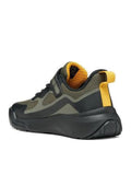 GEOX J65P7F 01454 C0454 Dark Green Black Sneakers