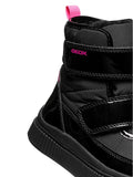 GEOX LAQUINNY GIRL J661JB 0HHFU C9B8L BLACK/FUCHSIA FLUO WATERPROOF BOOTS